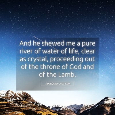Picture 05 - Revelation 22:1 KJV - And he shewed me a pure river of water of life, - Bible Verse Picture