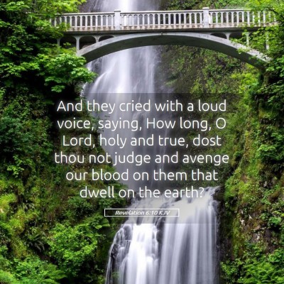 Picture 05 - Revelation 6:10 KJV - And they cried with a loud voice, saying, How - Bible Verse Picture
