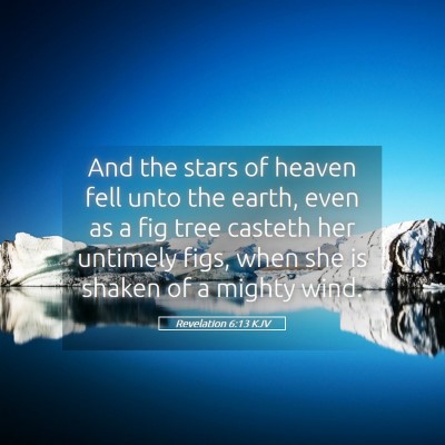 Picture 05 - Revelation 6:13 KJV - And the stars of heaven fell unto the earth, even - Bible Verse Picture
