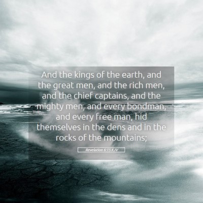 Picture 05 - Revelation 6:15 KJV - And the kings of the earth, and the great men, - Bible Verse Picture
