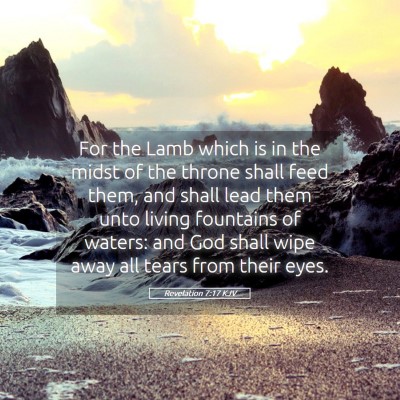 Picture 05 - Revelation 7:17 KJV - For the Lamb which is in the midst of the throne - Bible Verse Picture