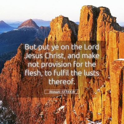 Picture 05 - Romans 13:14 KJV - But put ye on the Lord Jesus Christ, and make not - Bible Verse Picture