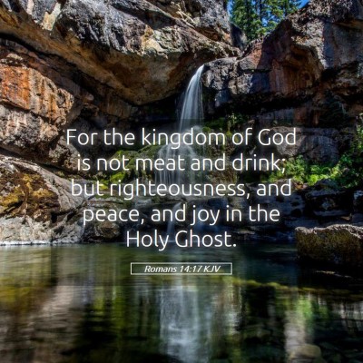 Picture 05 - Romans 14:17 KJV - For the kingdom of God is not meat and drink; but - Bible Verse Picture