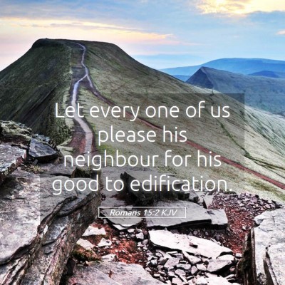 Picture 05 - Romans 15:2 KJV - Let every one of us please his neighbour for his - Bible Verse Picture