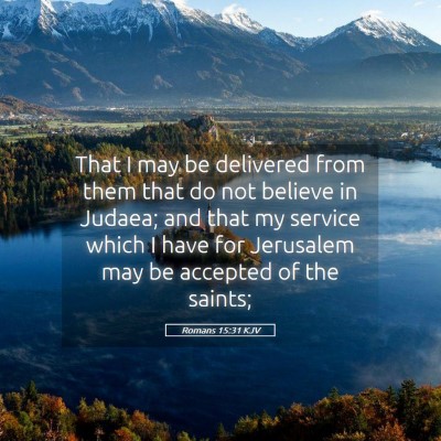 Picture 05 - Romans 15:31 KJV - That I may be delivered from them that do not - Bible Verse Picture