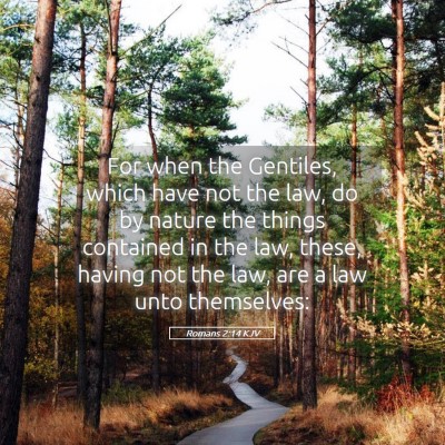 Picture 05 - Romans 2:14 KJV - For when the Gentiles, which have not the law, do - Bible Verse Picture