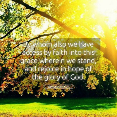 Picture 05 - Romans 5:2 KJV - By whom also we have access by faith into this - Bible Verse Picture