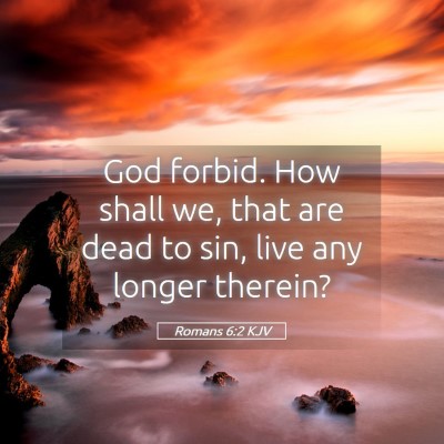 Picture 05 - Romans 6:2 KJV - God forbid. How shall we, that are dead to sin, - Bible Verse Picture