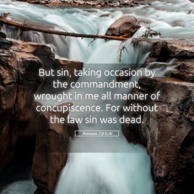 Picture 05 - Romans 7:8 KJV - But sin, taking occasion by the commandment, - Bible Verse Picture