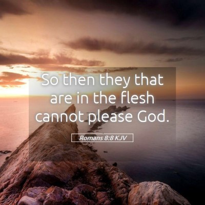 Picture 05 - Romans 8:8 KJV - So then they that are in the flesh cannot please - Bible Verse Picture