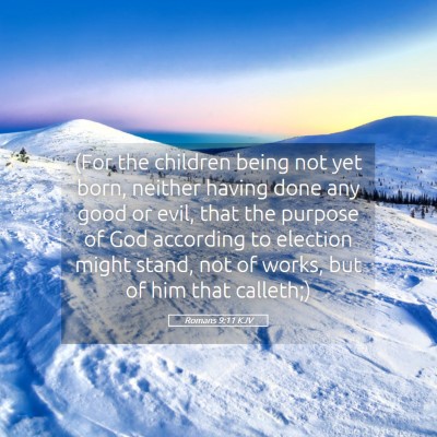 Picture 05 - Romans 9:11 KJV - (For the children being not yet born, neither - Bible Verse Picture