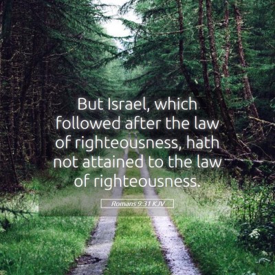 Picture 05 - Romans 9:31 KJV - But Israel, which followed after the law of - Bible Verse Picture