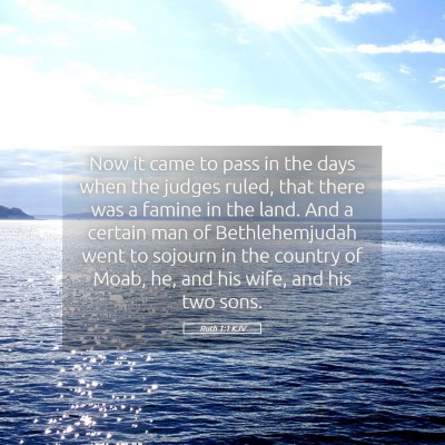 Picture 05 - Ruth 1:1 KJV - Now it came to pass in the days when the judges - Bible Verse Picture