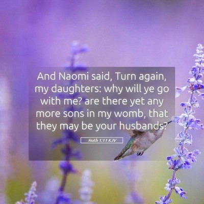 Picture 05 - Ruth 1:11 KJV - And Naomi said, Turn again, my daughters: why - Bible Verse Picture