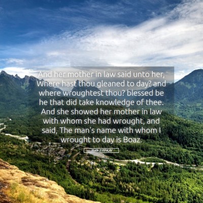 Picture 05 - Ruth 2:19 KJV - And her mother in law said unto her, Where hast - Bible Verse Picture