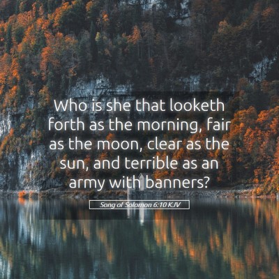 Picture 05 - Song of Solomon 6:10 KJV - Who is she that looketh forth as the morning, - Bible Verse Picture
