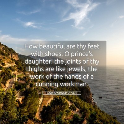 Picture 05 - Song of Solomon 7:1 KJV - How beautiful are thy feet with shoes, O prince's - Bible Verse Picture