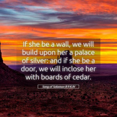 Picture 05 - Song of Solomon 8:9 KJV - If she be a wall, we will build upon her a palace - Bible Verse Picture