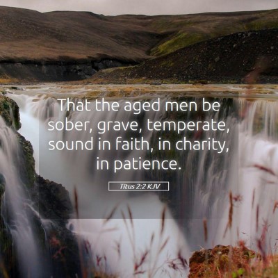 Picture 05 - Titus 2:2 KJV - That the aged men be sober, grave, temperate, - Bible Verse Picture