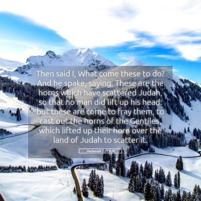 Picture 05 - Zechariah 1:21 KJV - Then said I, What come these to do? And he spake, - Bible Verse Picture