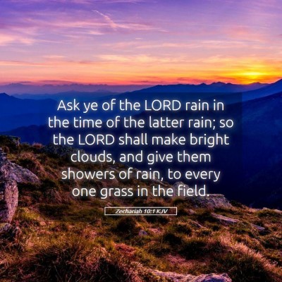 Picture 05 - Zechariah 10:1 KJV - Ask ye of the LORD rain in the time of the latter - Bible Verse Picture