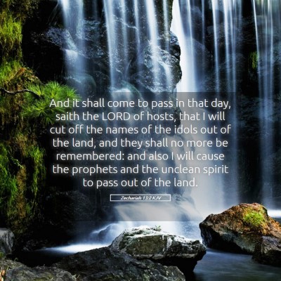 Picture 05 - Zechariah 13:2 KJV - And it shall come to pass in that day, saith the - Bible Verse Picture