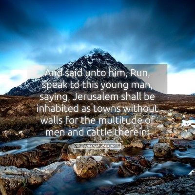 Picture 05 - Zechariah 2:4 KJV - And said unto him, Run, speak to this young man, - Bible Verse Picture