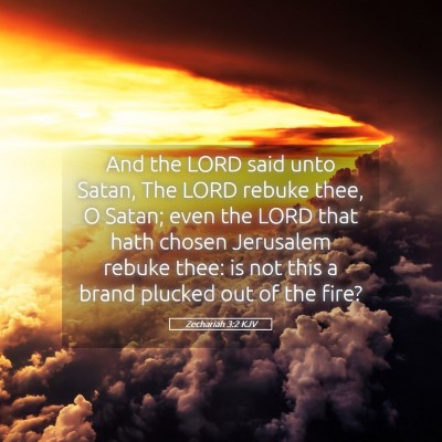 Picture 05 - Zechariah 3:2 KJV - And the LORD said unto Satan, The LORD rebuke - Bible Verse Picture