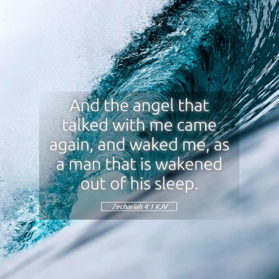 Picture 05 - Zechariah 4:1 KJV - And the angel that talked with me came again, and - Bible Verse Picture