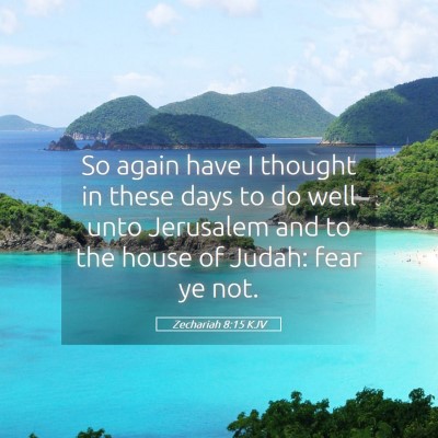 Picture 05 - Zechariah 8:15 KJV - So again have I thought in these days to do well - Bible Verse Picture