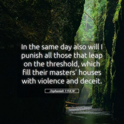 Picture 05 - Zephaniah 1:9 KJV - In the same day also will I punish all those that - Bible Verse Picture