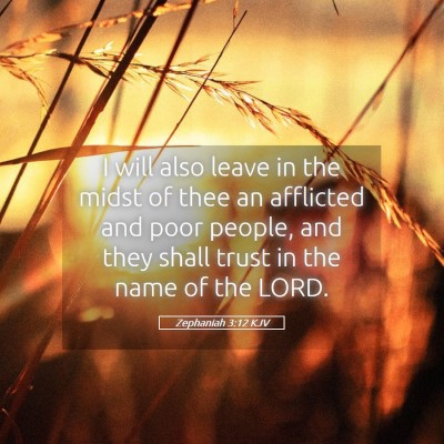 Picture 05 - Zephaniah 3:12 KJV - I will also leave in the midst of thee an - Bible Verse Picture