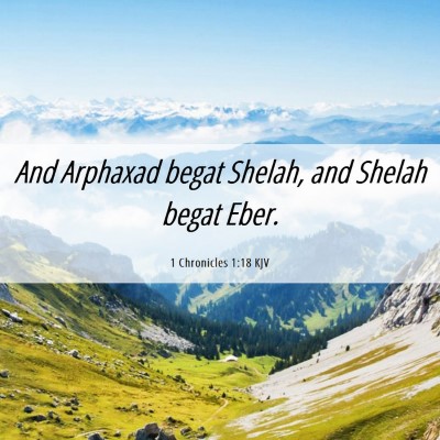 Picture 06 - 1 Chronicles 1:18 KJV - And Arphaxad begat Shelah, and Shelah begat - Bible Verse Picture