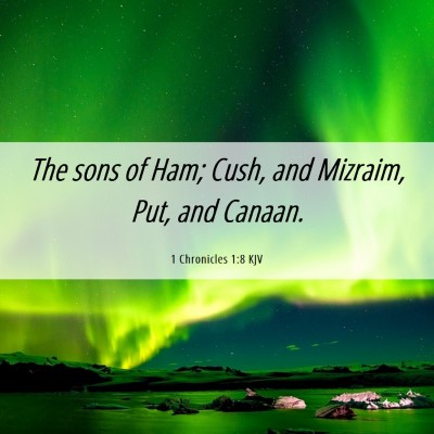 Picture 06 - 1 Chronicles 1:8 KJV - The sons of Ham; Cush, and Mizraim, Put, and - Bible Verse Picture