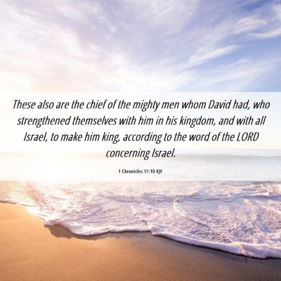 Picture 06 - 1 Chronicles 11:10 KJV - These also are the chief of the mighty men whom - Bible Verse Picture