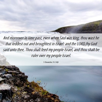 Picture 06 - 1 Chronicles 11:2 KJV - And moreover in time past, even when Saul was - Bible Verse Picture