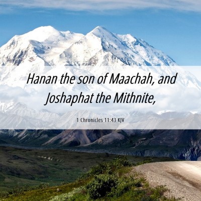 Picture 06 - 1 Chronicles 11:43 KJV - Hanan the son of Maachah, and Joshaphat the - Bible Verse Picture