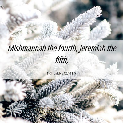 Picture 06 - 1 Chronicles 12:10 KJV - Mishmannah the fourth, Jeremiah the - Bible Verse Picture