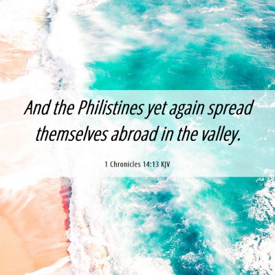 Picture 06 - 1 Chronicles 14:13 KJV - And the Philistines yet again spread themselves - Bible Verse Picture