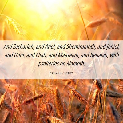 Picture 06 - 1 Chronicles 15:20 KJV - And Zechariah, and Aziel, and Shemiramoth, and - Bible Verse Picture