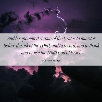 Picture 06 - 1 Chronicles 16:4 KJV - And he appointed certain of the Levites to - Bible Verse Picture