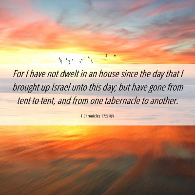 Picture 06 - 1 Chronicles 17:5 KJV - For I have not dwelt in an house since the day - Bible Verse Picture