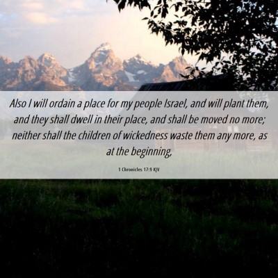 Picture 06 - 1 Chronicles 17:9 KJV - Also I will ordain a place for my people Israel, - Bible Verse Picture