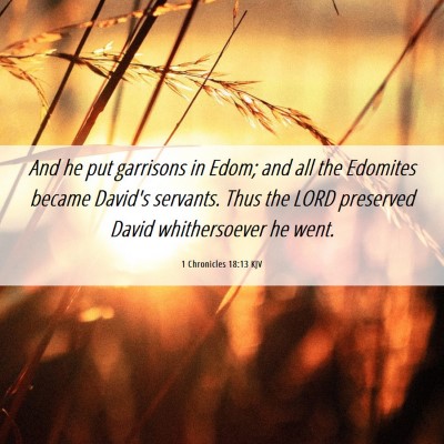 Picture 06 - 1 Chronicles 18:13 KJV - And he put garrisons in Edom; and all the - Bible Verse Picture