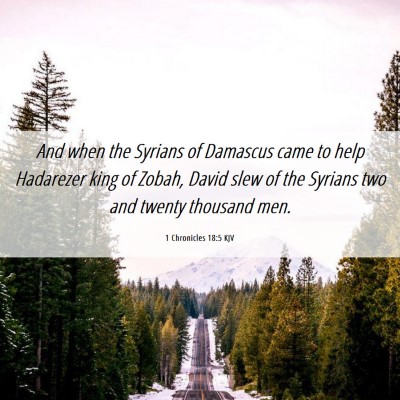 Picture 06 - 1 Chronicles 18:5 KJV - And when the Syrians of Damascus came to help - Bible Verse Picture