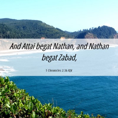 Picture 06 - 1 Chronicles 2:36 KJV - And Attai begat Nathan, and Nathan begat - Bible Verse Picture