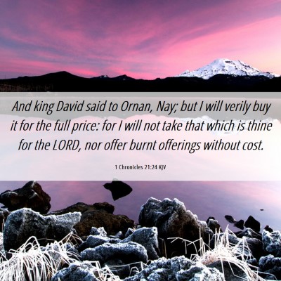 Picture 06 - 1 Chronicles 21:24 KJV - And king David said to Ornan, Nay; but I will - Bible Verse Picture