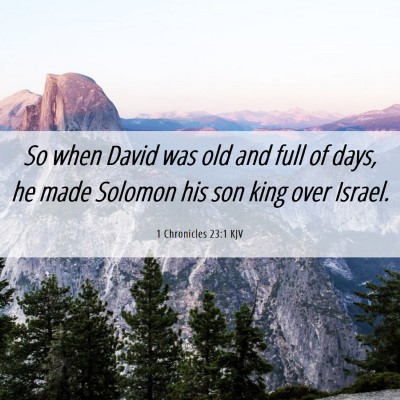 Picture 06 - 1 Chronicles 23:1 KJV - So when David was old and full of days, he made - Bible Verse Picture