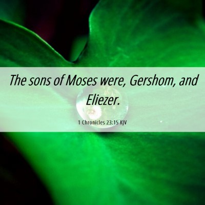 Picture 06 - 1 Chronicles 23:15 KJV - The sons of Moses were, Gershom, and - Bible Verse Picture