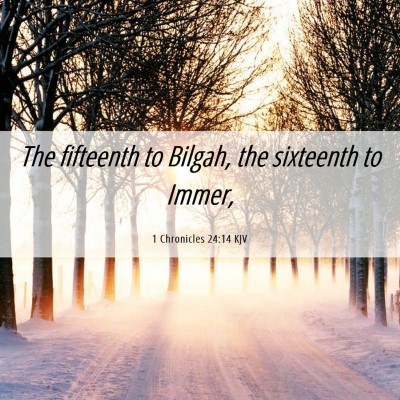 Picture 06 - 1 Chronicles 24:14 KJV - The fifteenth to Bilgah, the sixteenth to - Bible Verse Picture
